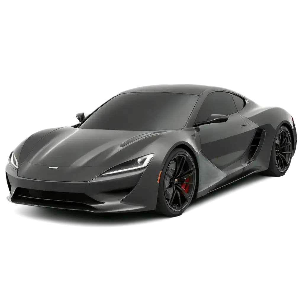 A sleek, sports car with aerodynamic design in flat cartoon style