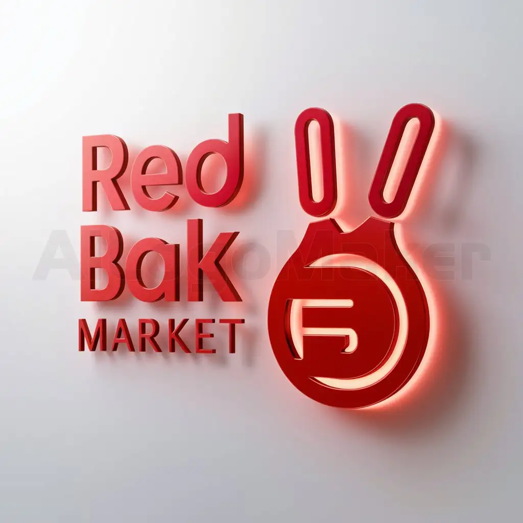 a logo design,with the text "RED BAK MARKET", main symbol:RED BAK MARKET,Moderate,clear background