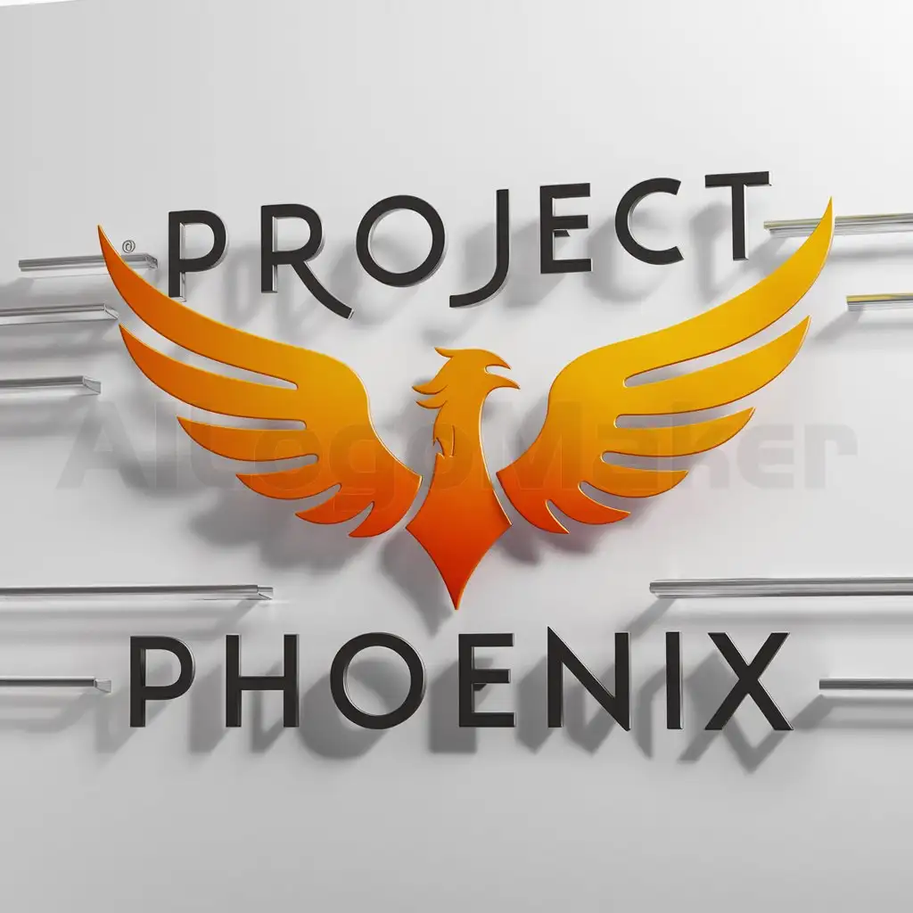a logo design,with the text "Project Phoenix", main symbol:Phoenix,Moderate,be used in Technology industry,clear background
