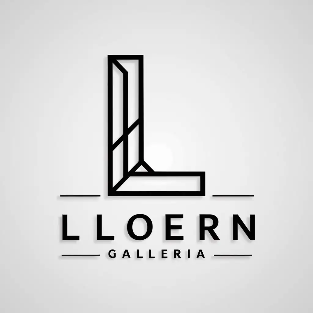 a logo design,with the text "L", main symbol:Logo Galleria,Minimalistic,clear background