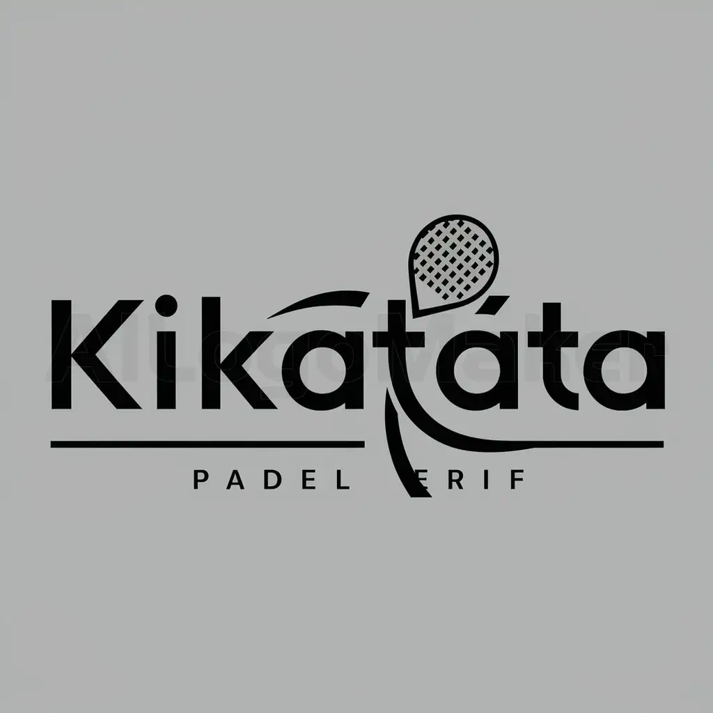 LOGO-Design-For-KikaTta-Elegant-Padel-Racket-Emblem-on-Clear-Background