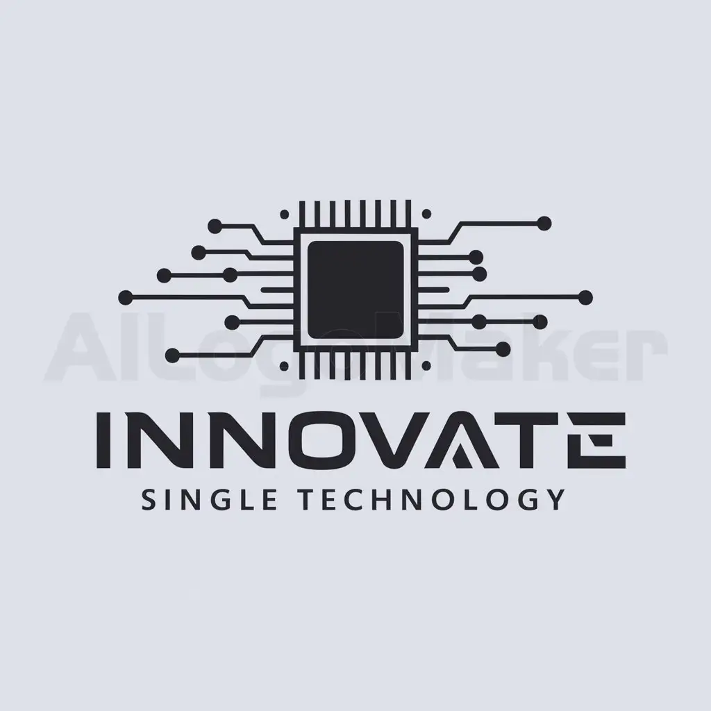 a logo design,with the text "innovate", main symbol:single chip microcomputer, diode,complex,be used in Technology industry,clear background