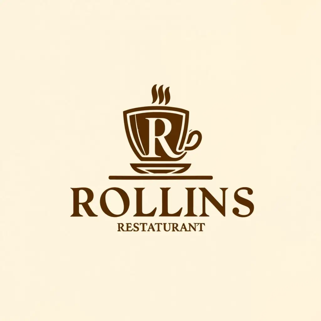 a logo design,with the text "Rollins", main symbol:King,complex,be used in Cafe industry,clear background