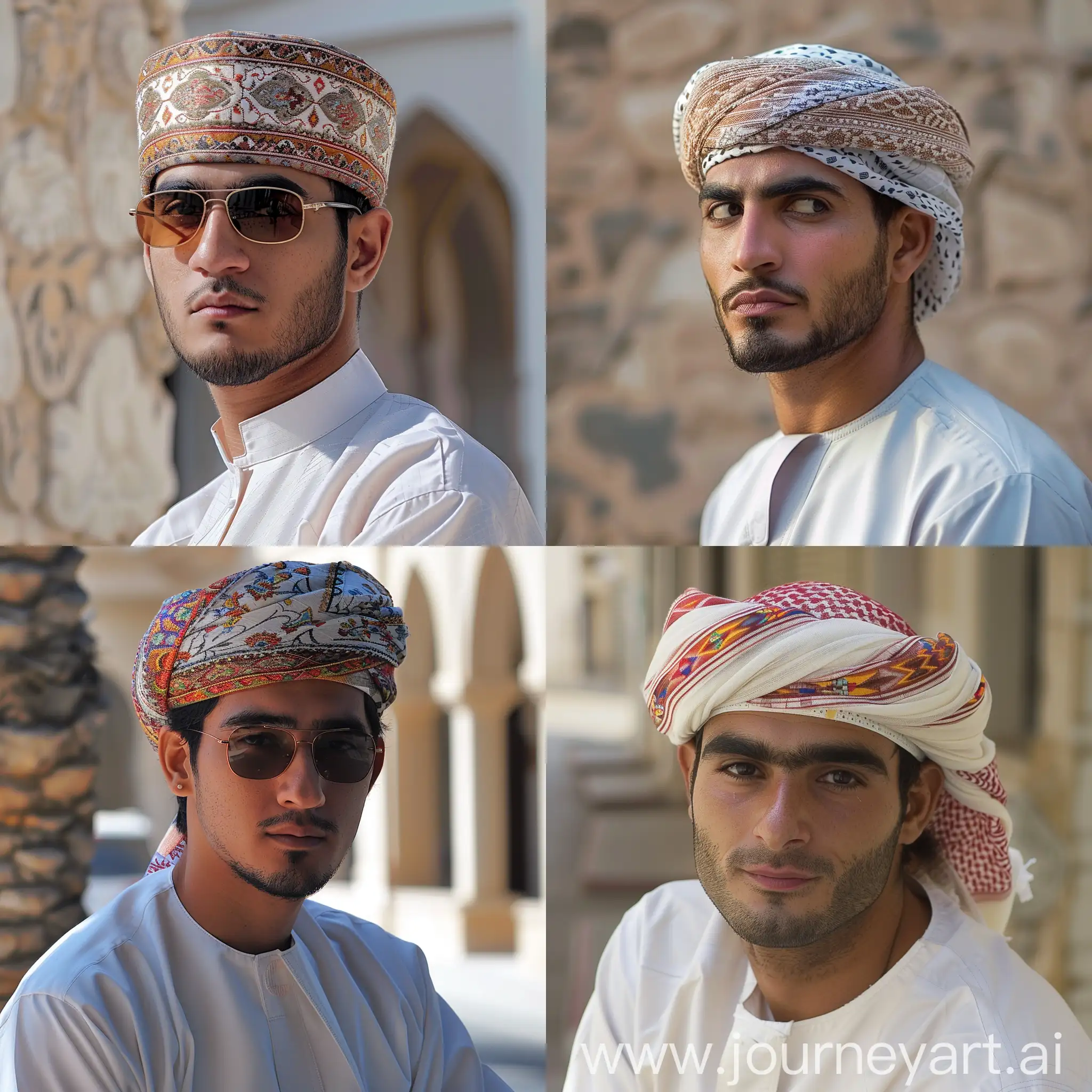 Omani-Man-in-Traditional-Dishdasha-and-Masar