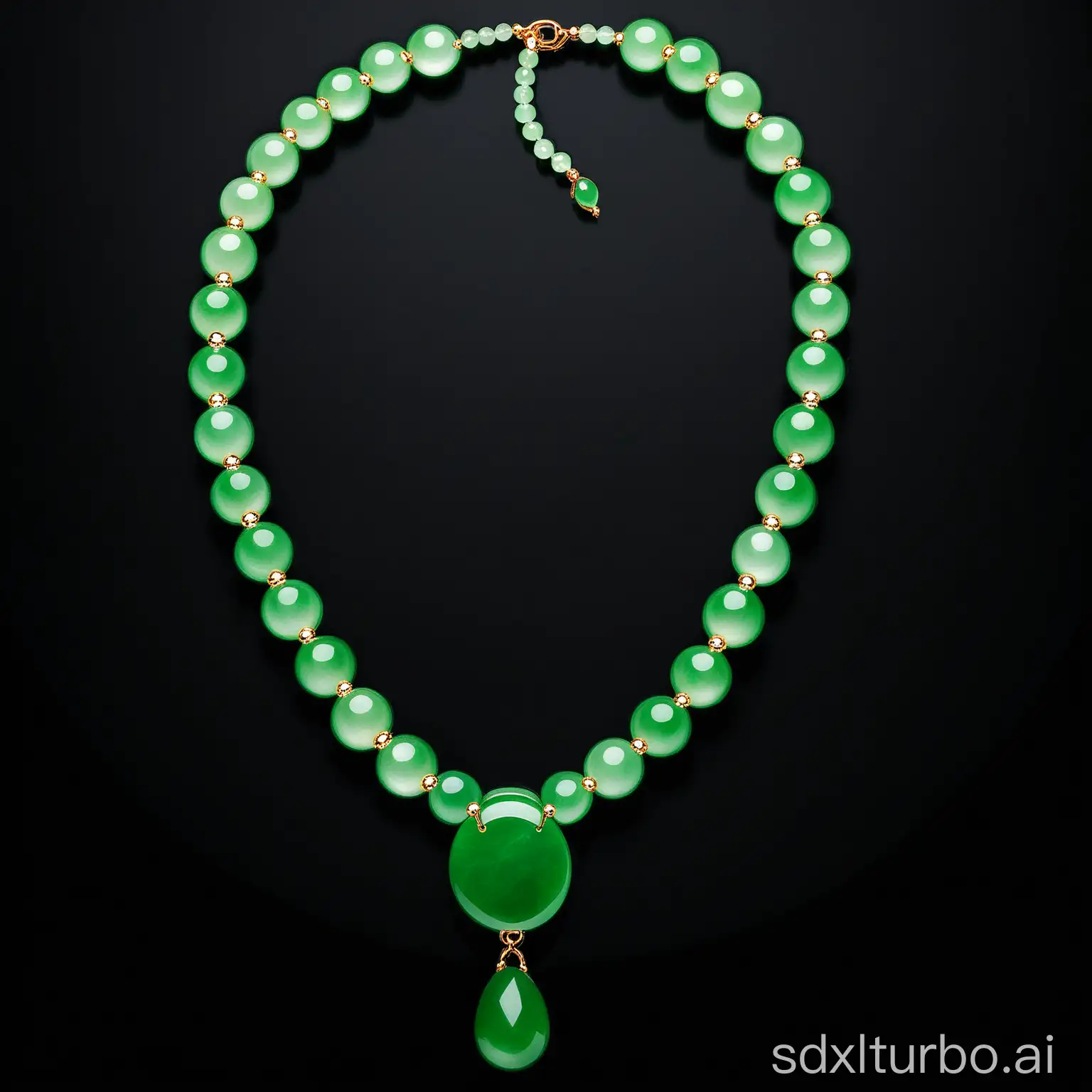 Elegant-Jade-Necklace-on-Black-Background-Exquisite-Jewelry-Photography