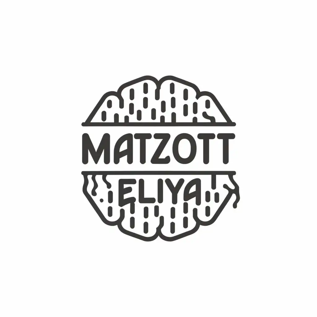 a logo design,with the text "Matzot Eliya", main symbol:round big matza,Moderate,clear background