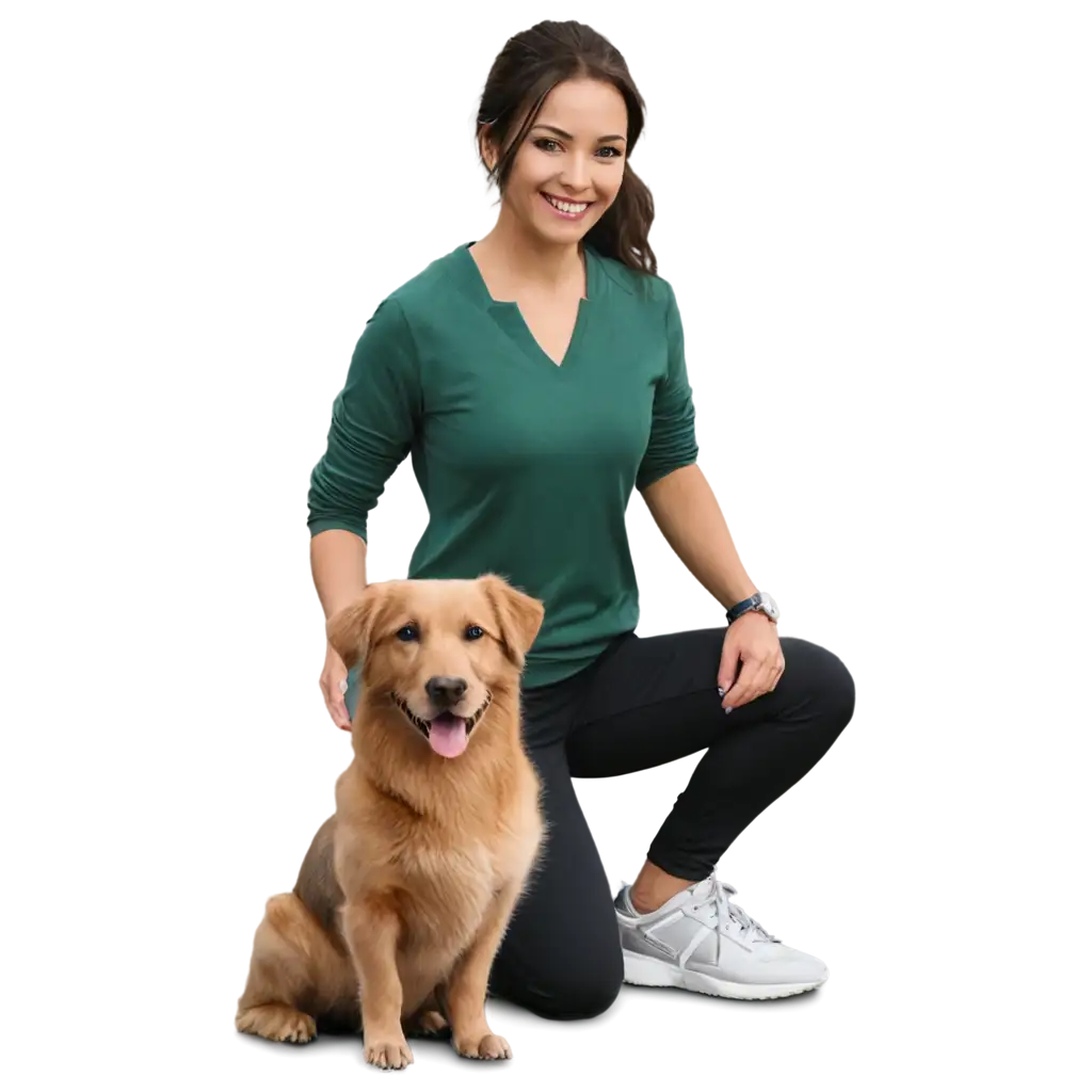 a cute dog trainer