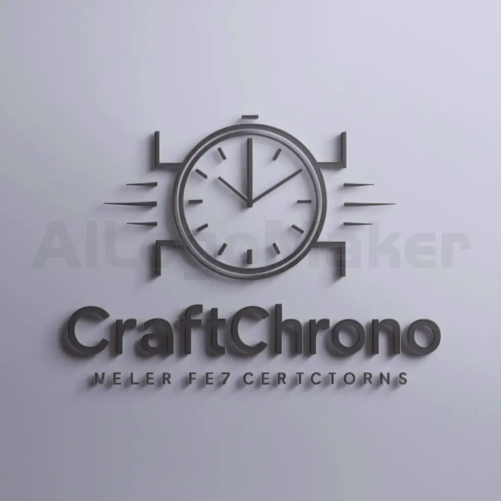 LOGO-Design-For-CraftChrono-Elegant-Watch-Symbol-on-a-Clear-Background