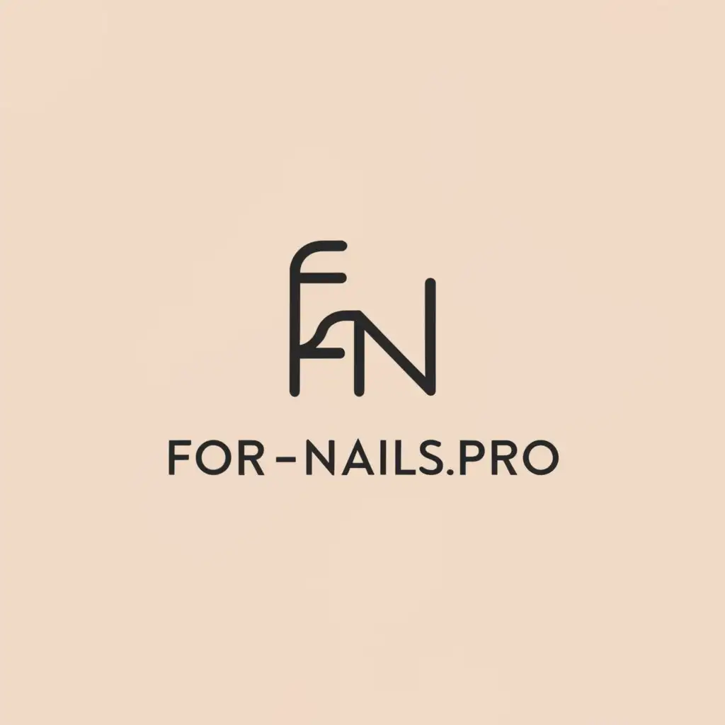a logo design,with the text "for-nails.pro", main symbol:FN,Minimalistic,be used in Retail industry,clear background
