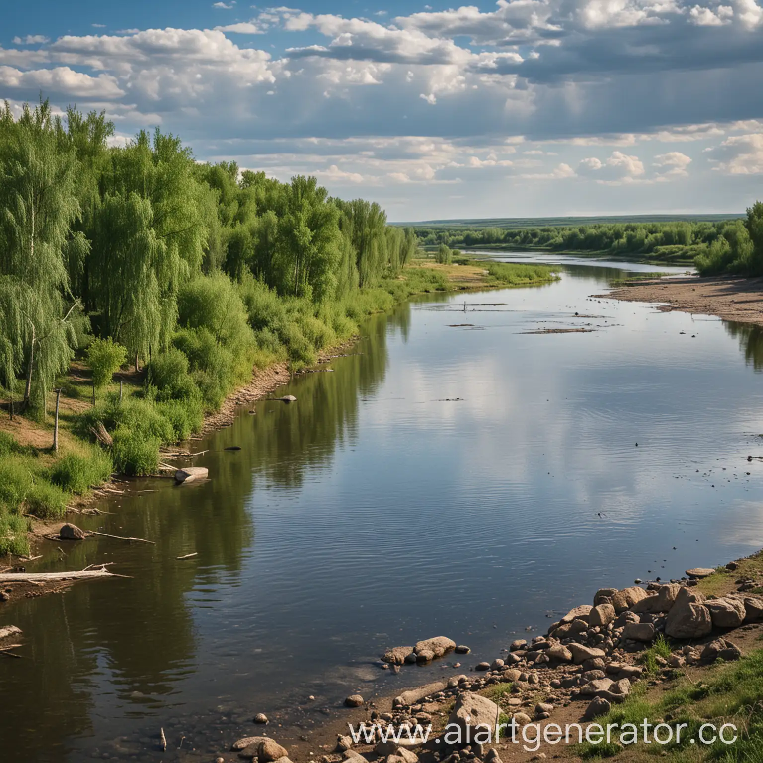 Природа на реке Кама в России