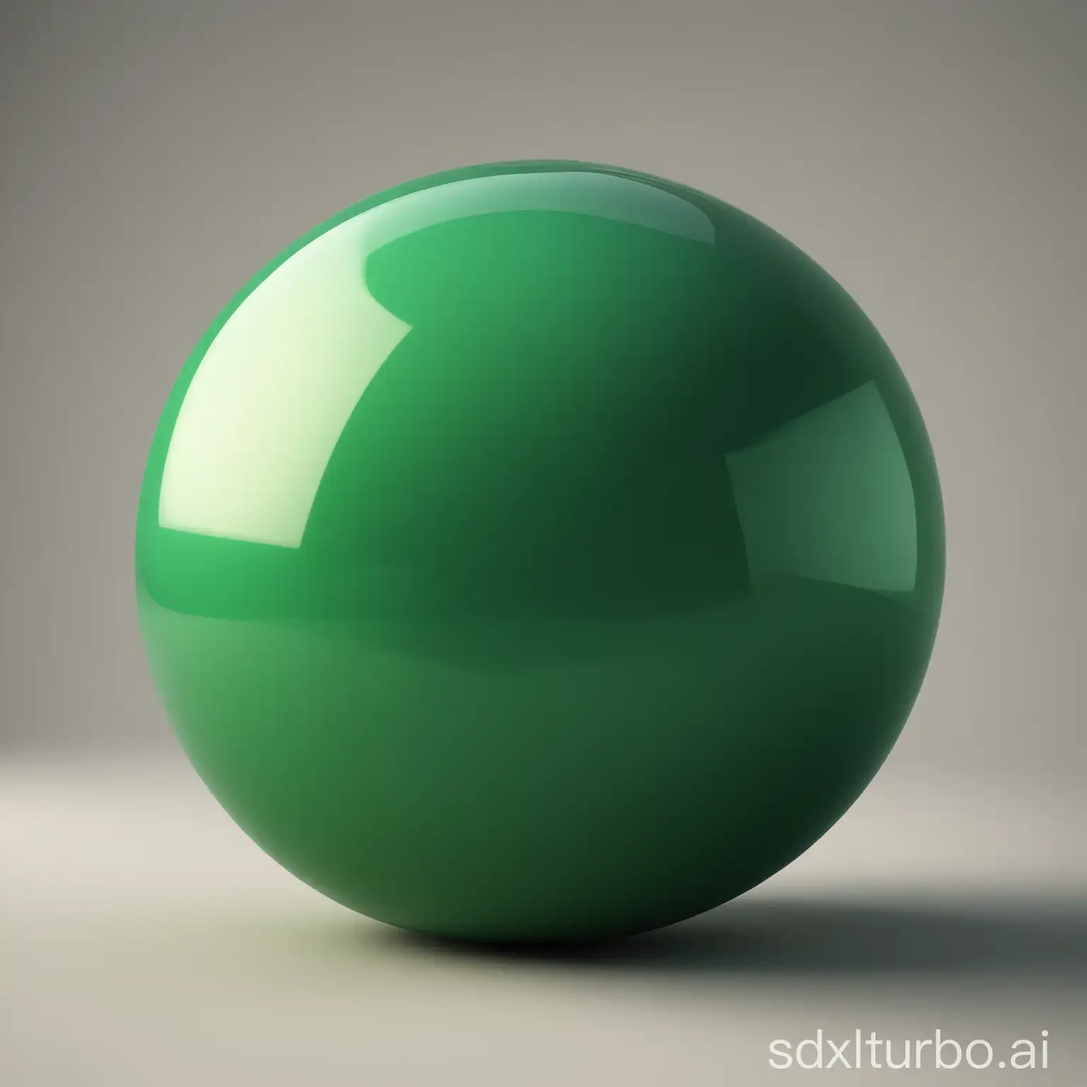 voluminous green smooth sphere