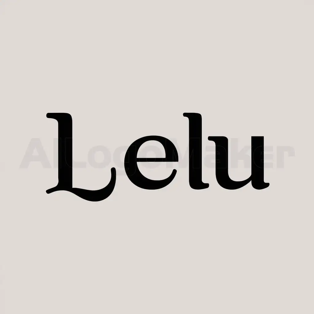 a logo design,with the text "Lelu", main symbol:Lelu,Moderate,clear background