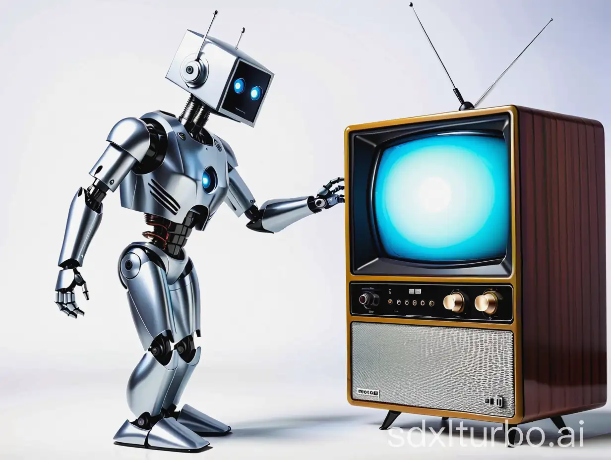 Futuristic-Robot-Watching-Television