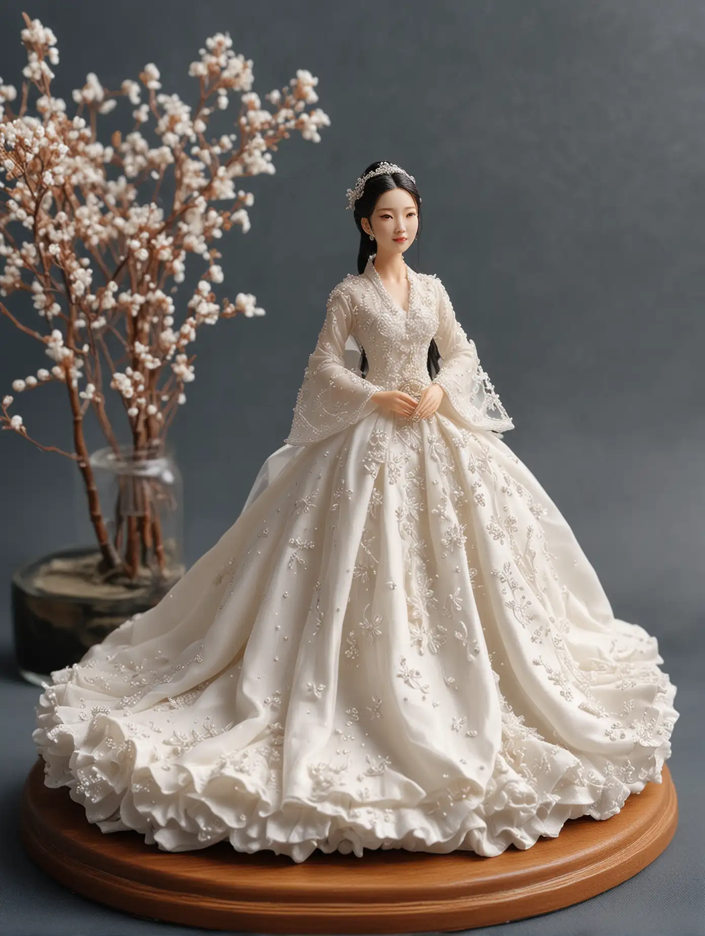 Seo Yeaji Wax Miniature in Bridal Gown Sculpture