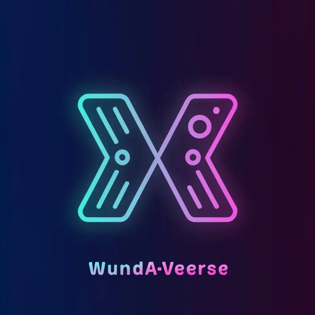 a logo design,with the text "Wundaverse", main symbol: create a logo for our crypto-focused gaming platform. We are Wundalab, a blockchain R&D lab building the next generation of web3 infrastructure; our core product is a workflow engine called Wundaflow. This is the key technology behind the gaming zone.

Key Details:
- The landing zone is called the "Wundaverse".
- The logo should represent the letter W and gaming. We really like the idea of a games controller styled as the W (see wemasy.nl for a great example for inspiration)
- Instill a futuristic theme in the design to reflect the digital nature of our platform.
- While we are blockchain focused, please do not use typical cryptocurrency elements like Bitcoins or Blockchains.
- We are looking for a strong icon/logo that works in both full color on the web and monochrome in print. It should be paired with a strong futuristic font for the "wundaverse" text.
- We have no specific color scheme for this project yet, but are considering a vibrant neon-style.,complex,be used in Technology industry,clear background