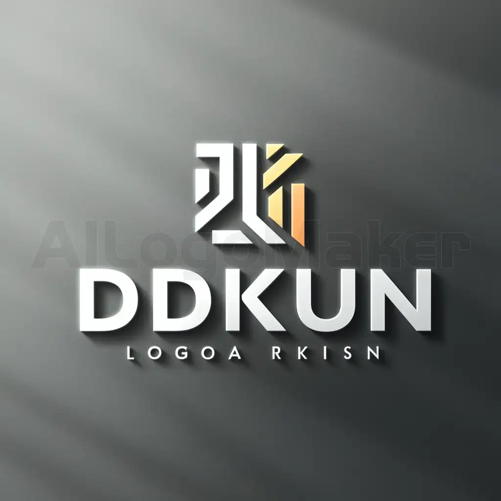 LOGO-Design-For-DDKUN-Modern-Text-Logo-on-Clear-Background