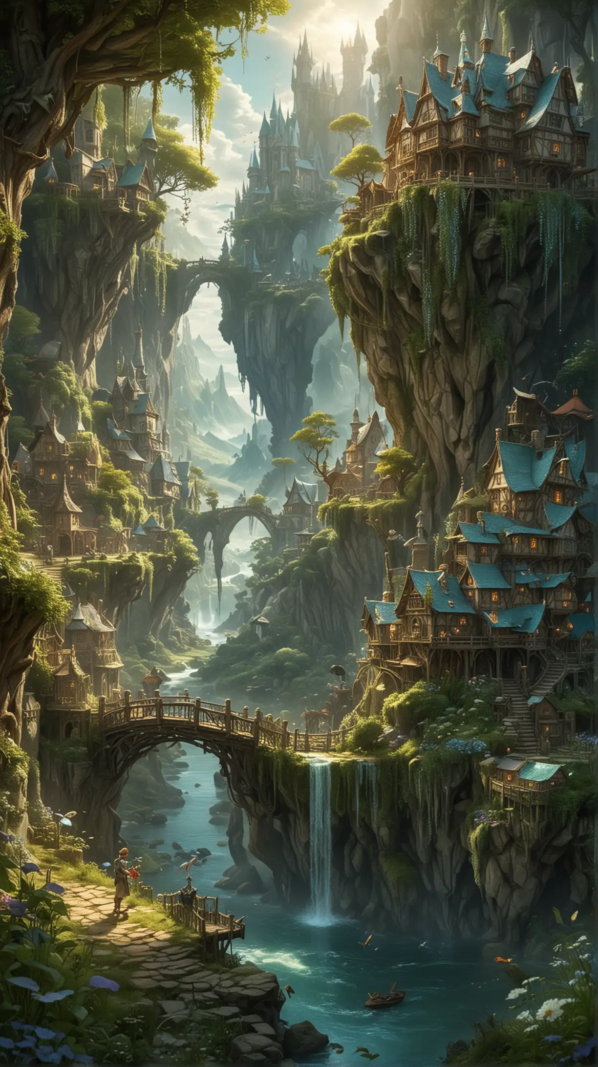 Enchanting Realm of Elysia Magical World with Fantastical Creatures