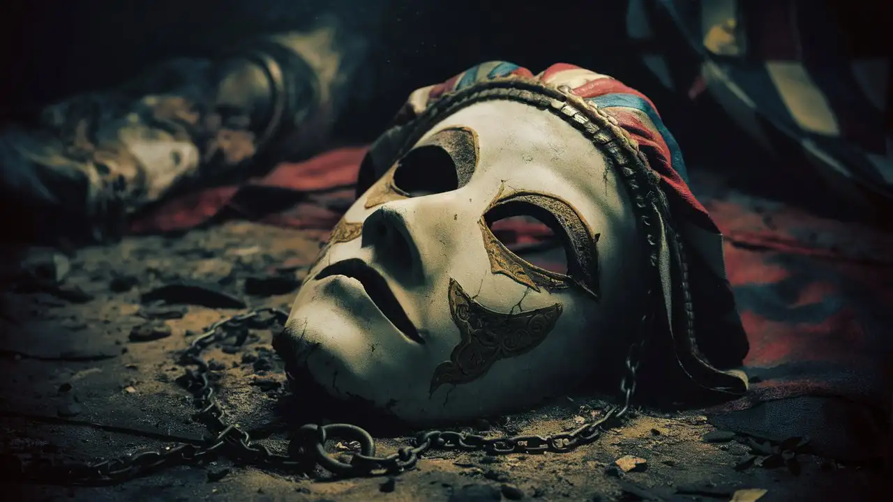 Abandoned Carnival Mask A Haunting Reminder of Forgotten Joys