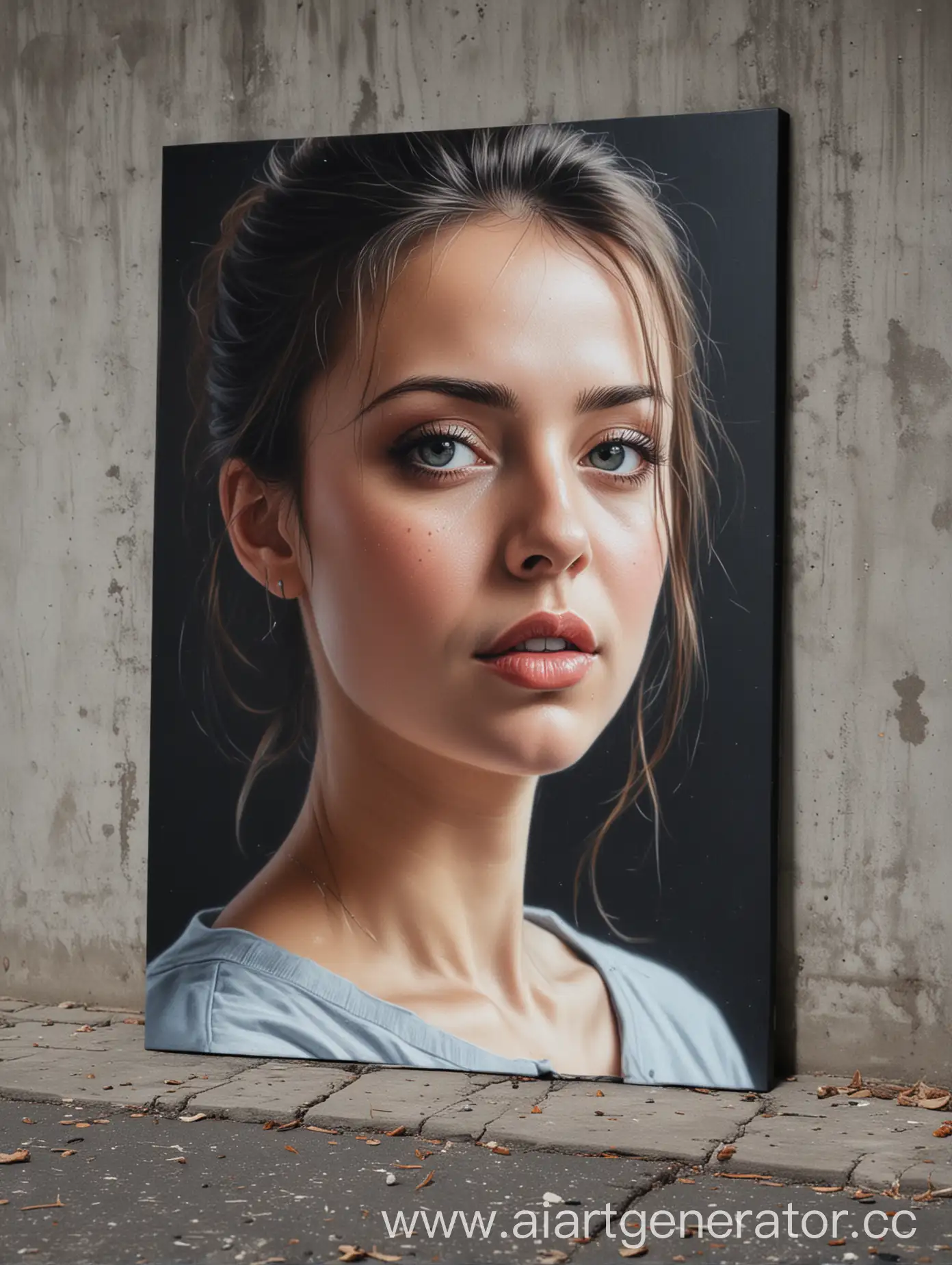 Urban-Portrait-Painting-on-50x70-Canvas-Street-Art-Scene