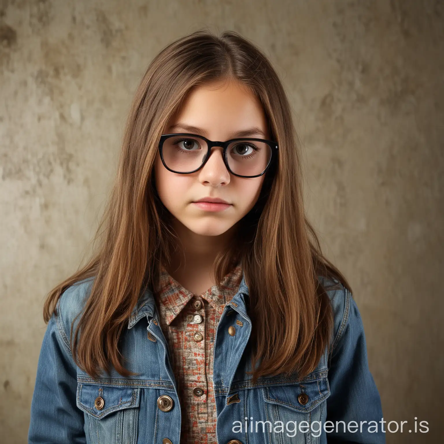 Creepy-American-Girl-with-Medium-Brown-Hair-Jacket-and-Black-Thin-Frame-Glasses