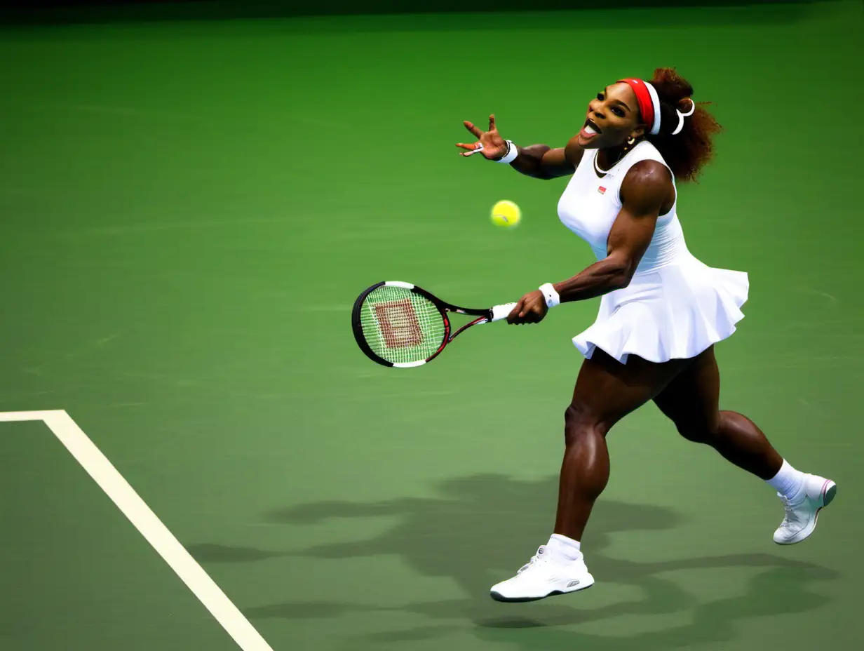 A tennis match at the Olympics with Serena Williams 