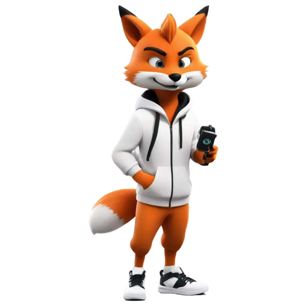 Evil Fox in Sneakers PNG Image Illustrating a Mischievous Character ...