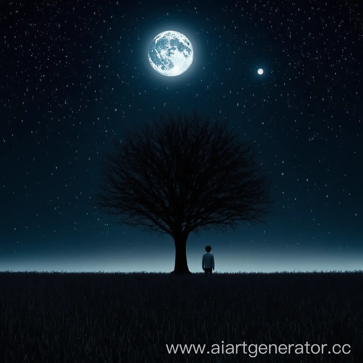 Mysterious-Man-in-Moonlit-Field-with-Lone-Tree