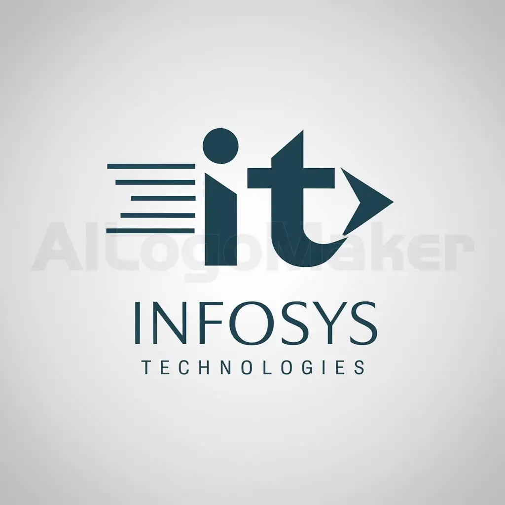 a logo design,with the text "INFOSYS Technologies", main symbol:IT,Moderate,be used in Technology industry,clear background