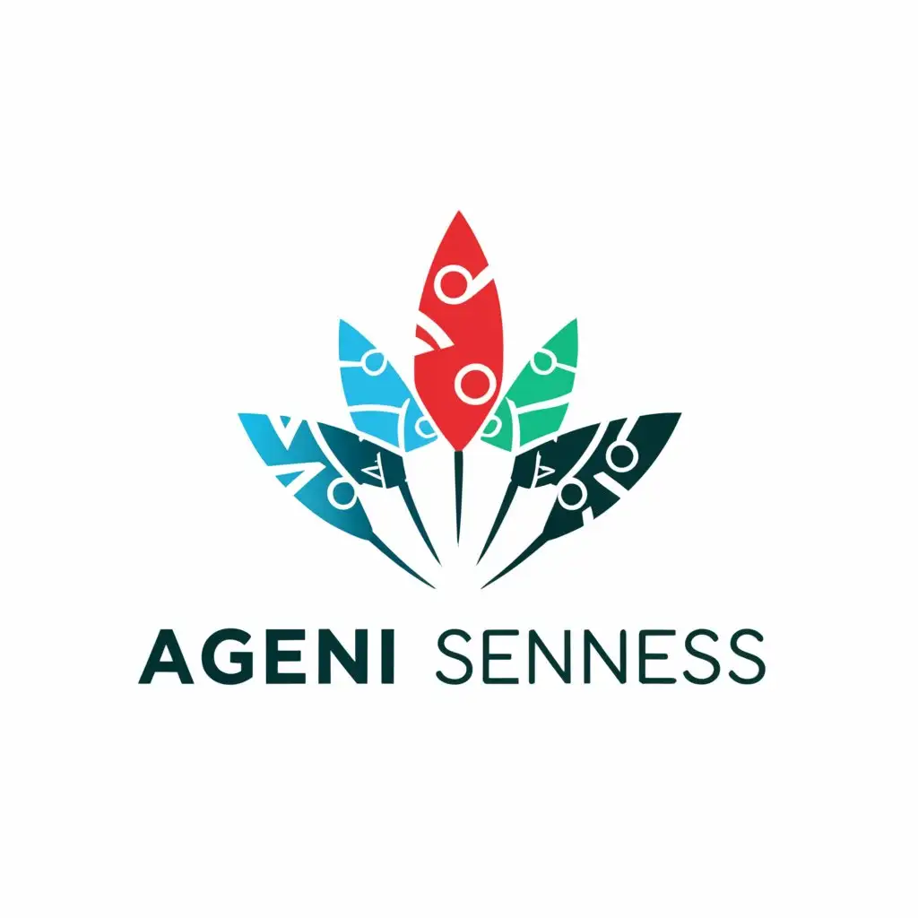 a logo design,with the text "AGNI SENSES", main symbol:Stylus, Styluses, writing feather,complex,be used in Technology industry,clear background