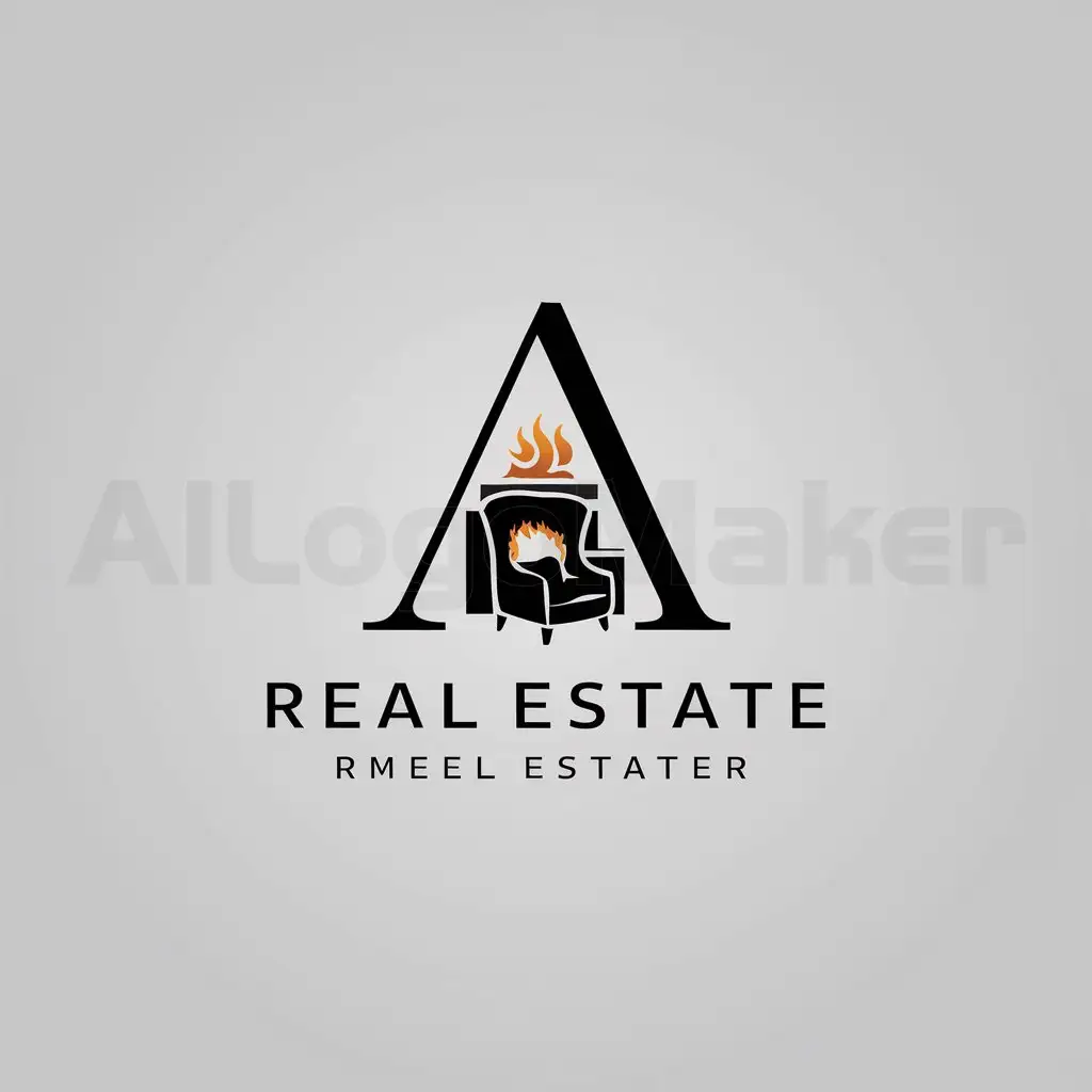 a logo design,with the text "A", main symbol:coziness, warmth and comfort,Minimalistic,be used in Real Estate industry,clear background