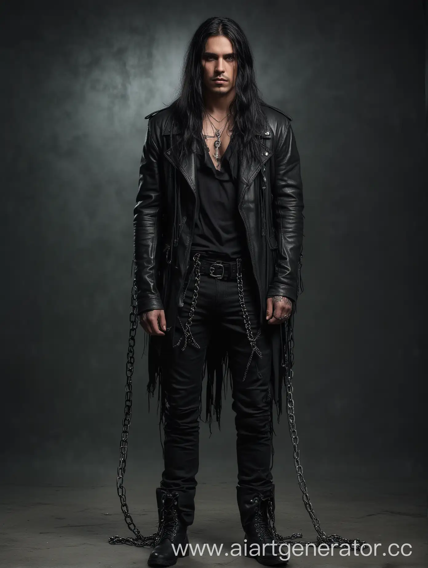 DarkHaired-Man-with-Piercing-Gaze-and-Leather-Chains