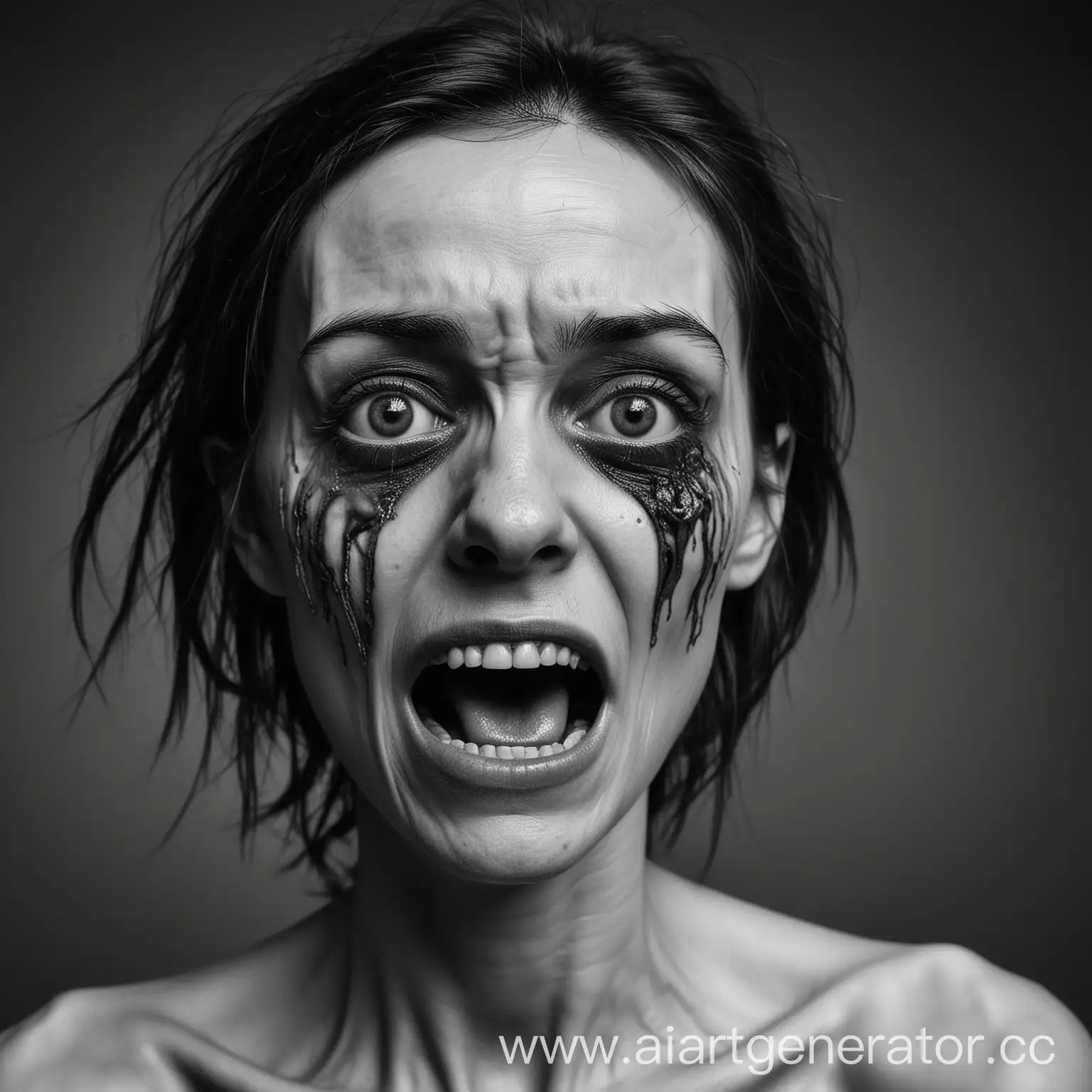 Emaciated-Person-Screaming-with-Piercing-Black-and-White-Eyes
