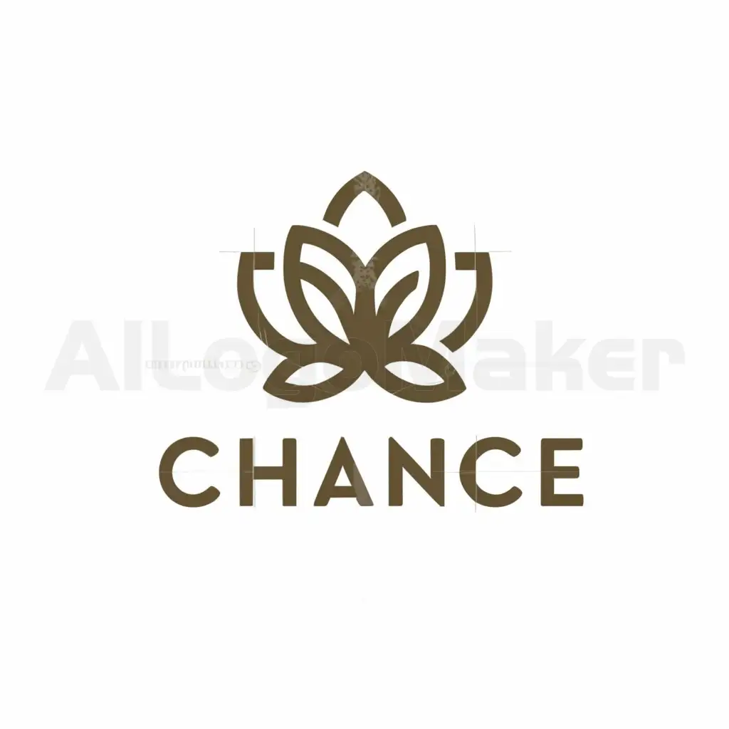 a logo design,with the text "chance", main symbol:flower chanel,Minimalistic,be used in  Others  industry,clear background