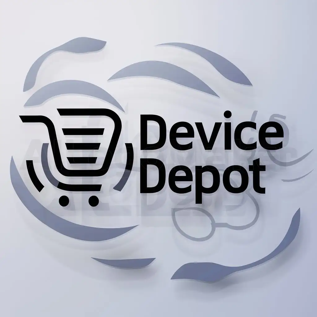 a logo design,with the text 'device depot', main symbol:ecommerce, online shopping, electronic,Moderate,transparentbackground