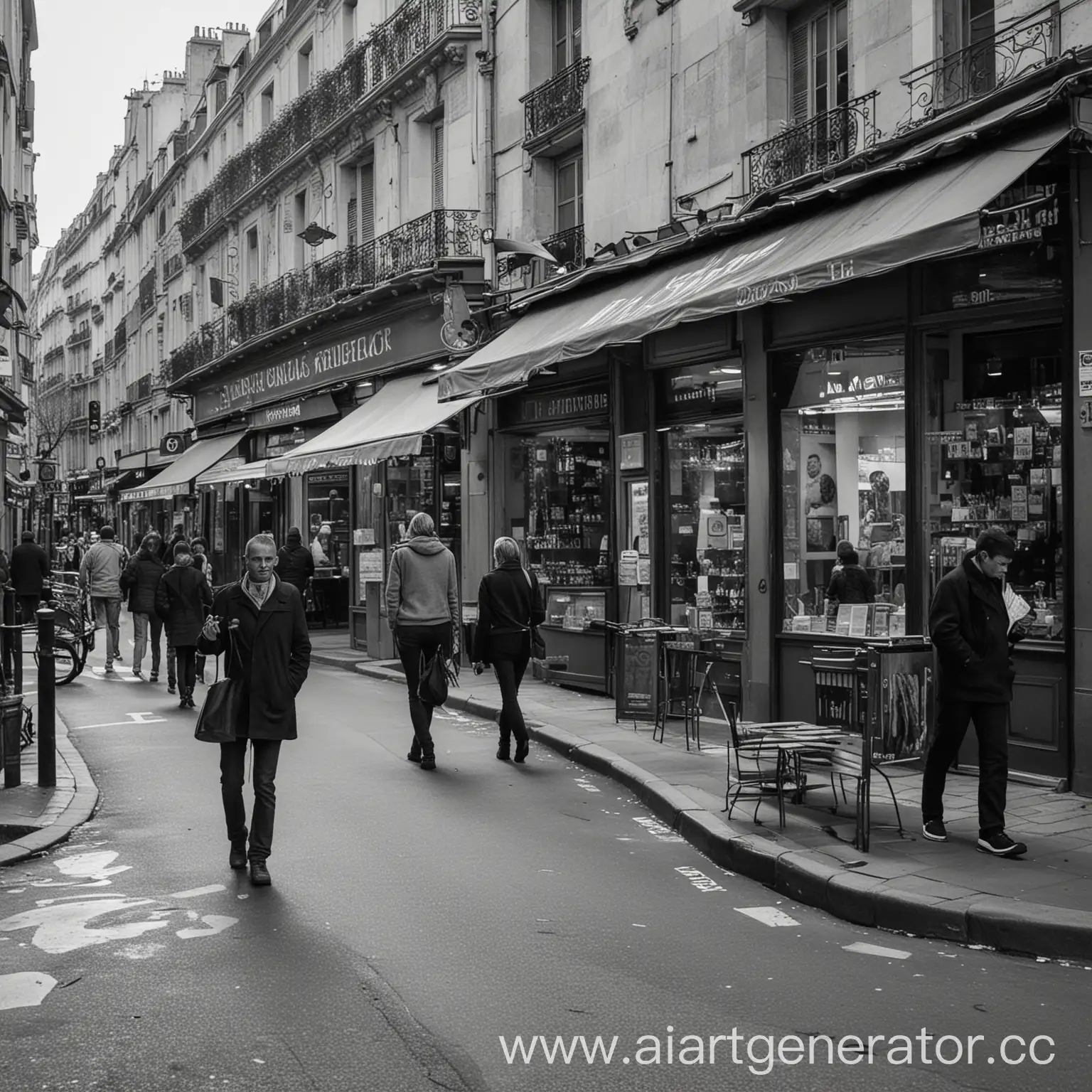 Уличная жизнь парижа