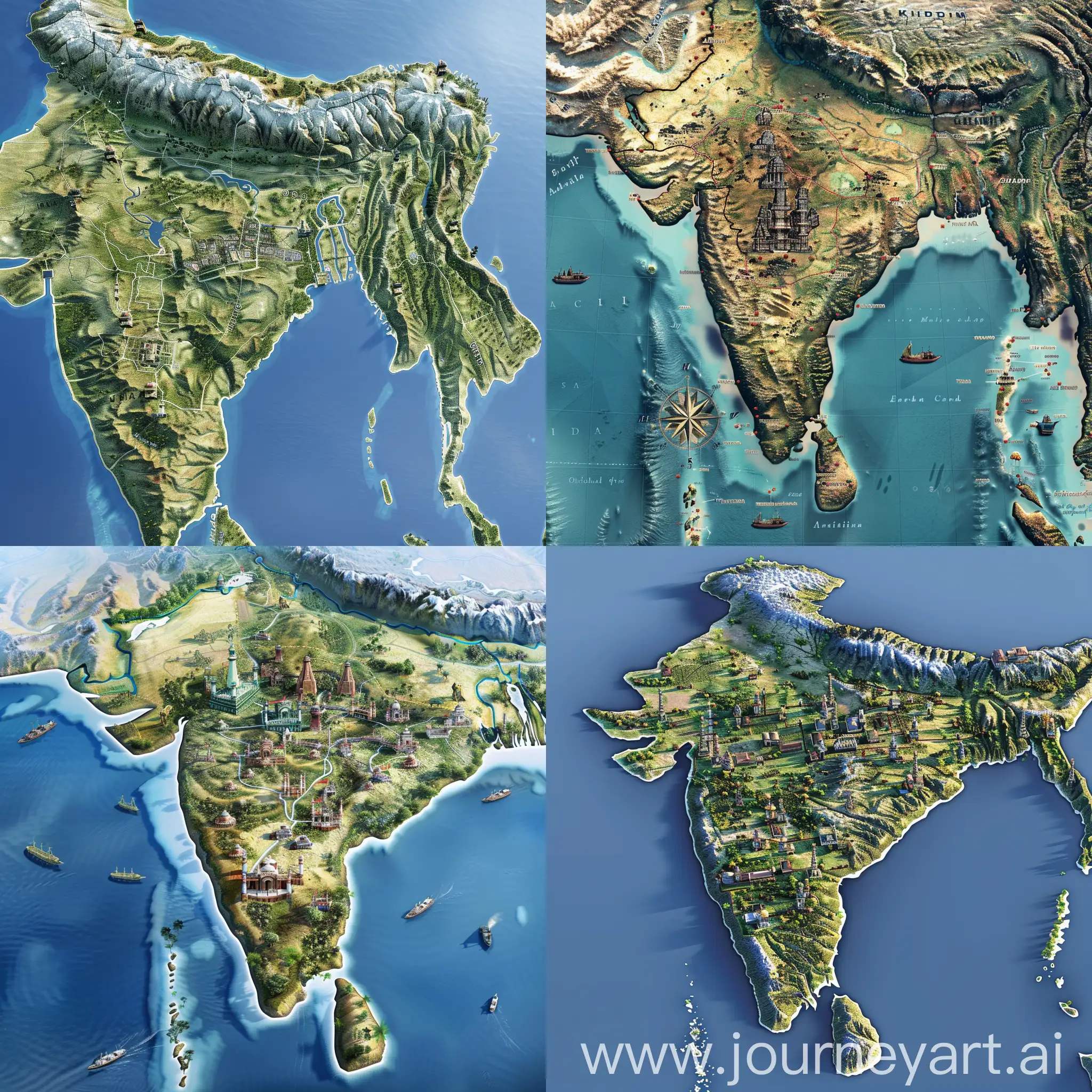Indian-Map-Transformed-into-GTA-5-Style-Game-Map