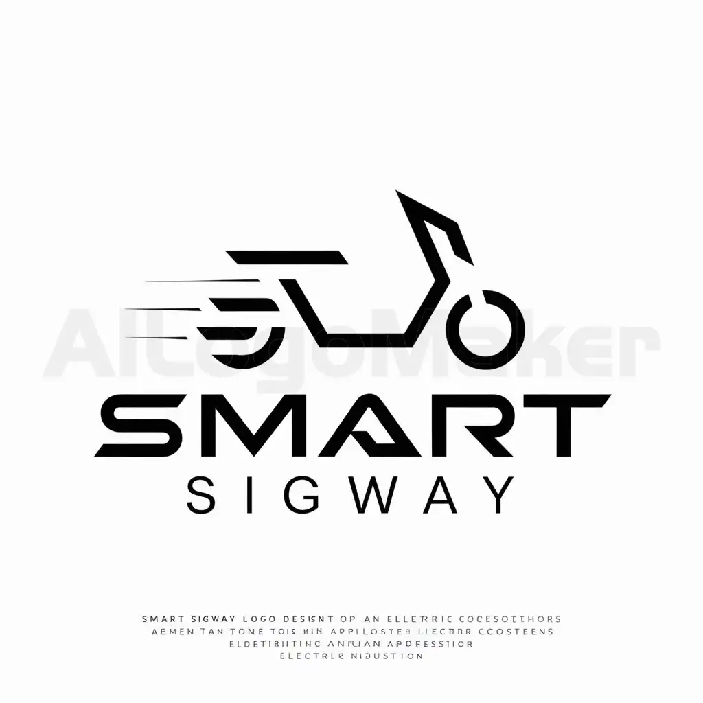 a logo design,with the text "Smart Sigway", main symbol:electric scooters,complex,be used in electroscooters industry,clear background