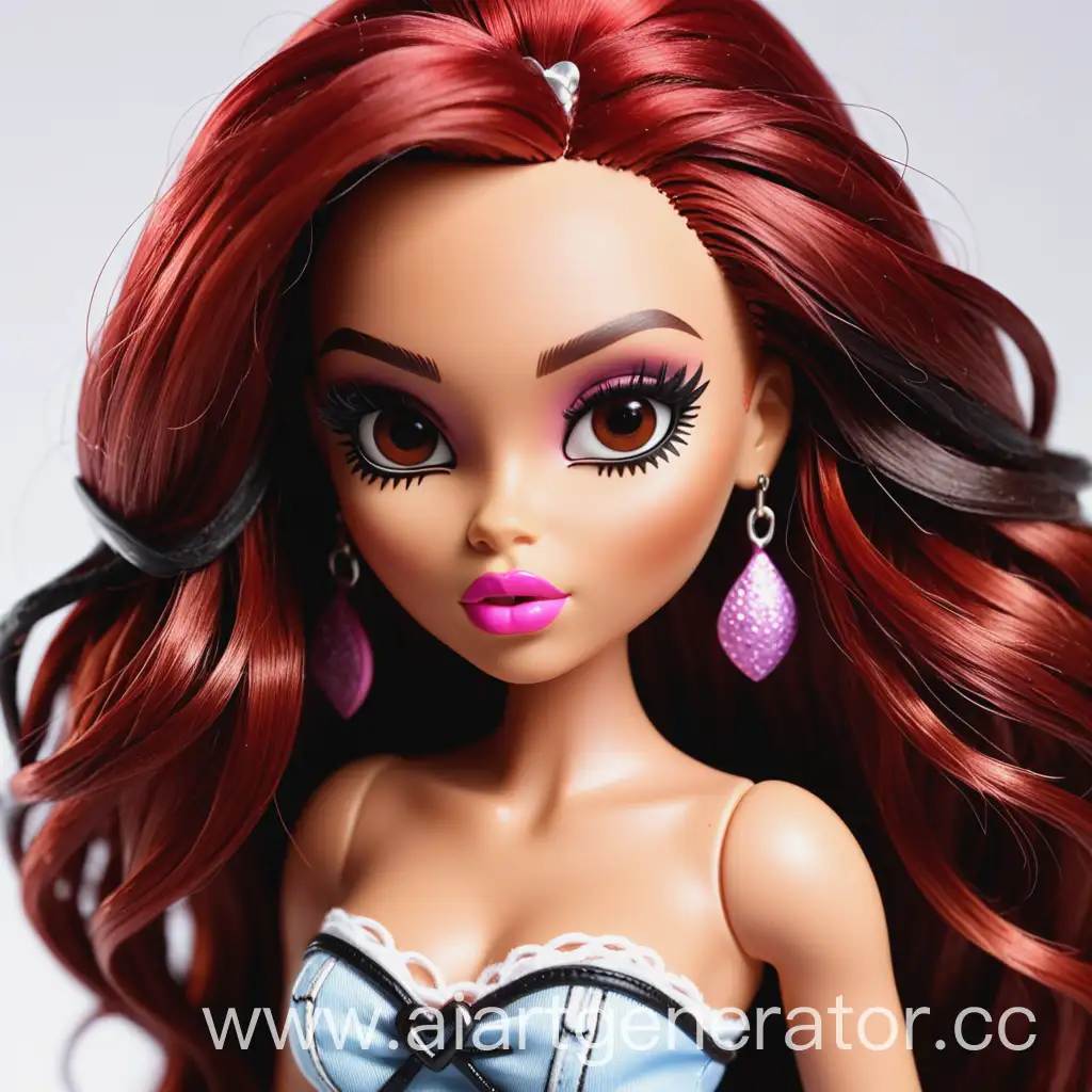 Bratz-Doll-Inspired-Portrait-of-a-Girl-with-Vibrant-Red-Hair-and-Expressive-Brown-Eyes