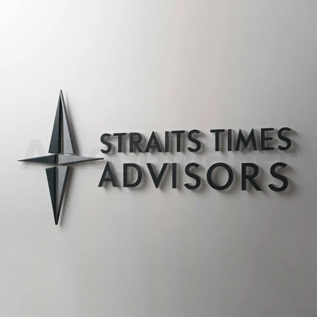 a logo design,with the text "STRAITS TIMES ADVISORS", main symbol:CONSULTING SERVICE BASED,Moderate,be used in CONSULTING industry,clear background
