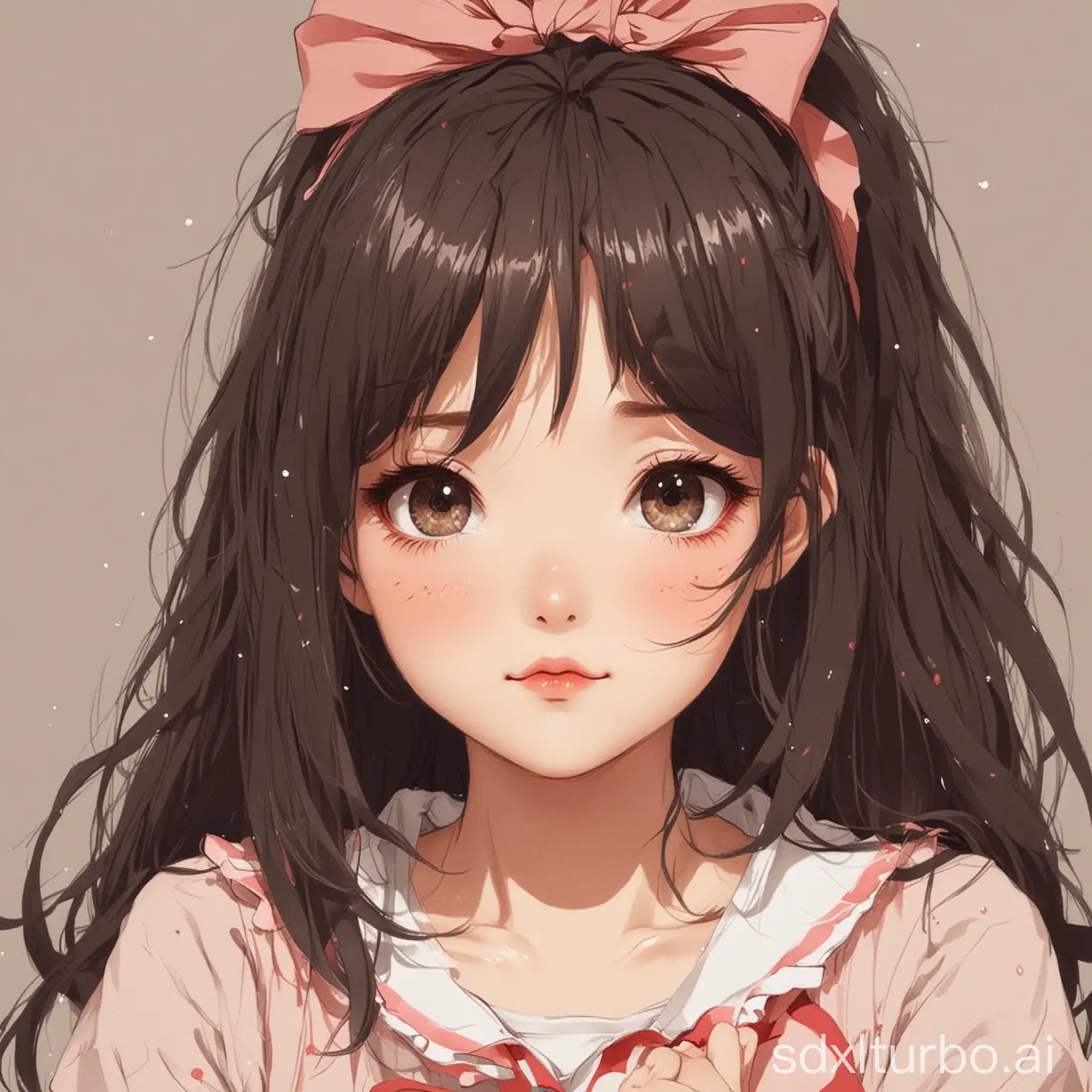 illustration, girl anime, adorable portrayal