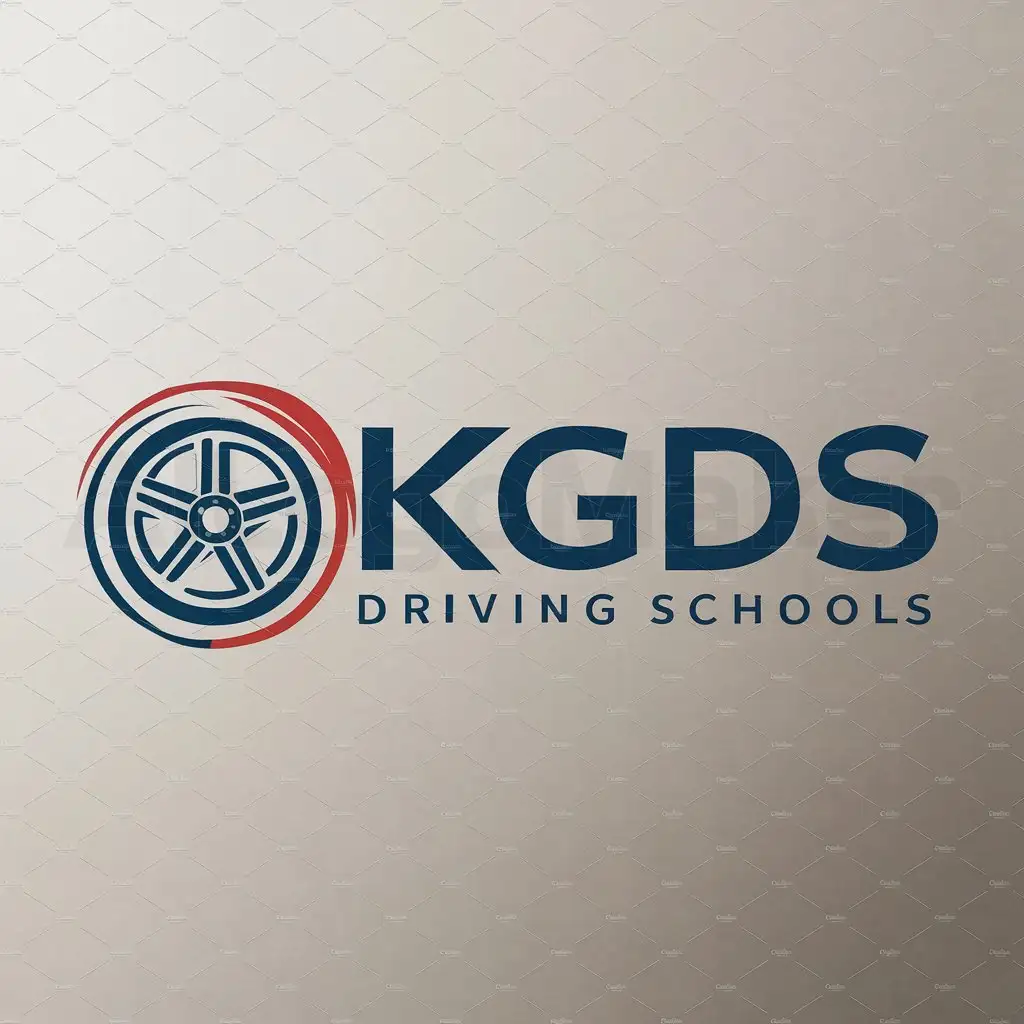 a logo design,with the text "KGDS", main symbol:Driving Schools,Moderate,be used in Automotive industry,clear background