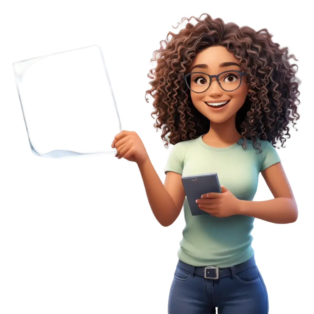 Curly-Hair-Girl-with-Glasses-Vibrant-PNG-Cartoon-Illustration-for-Diverse-Online-Platforms