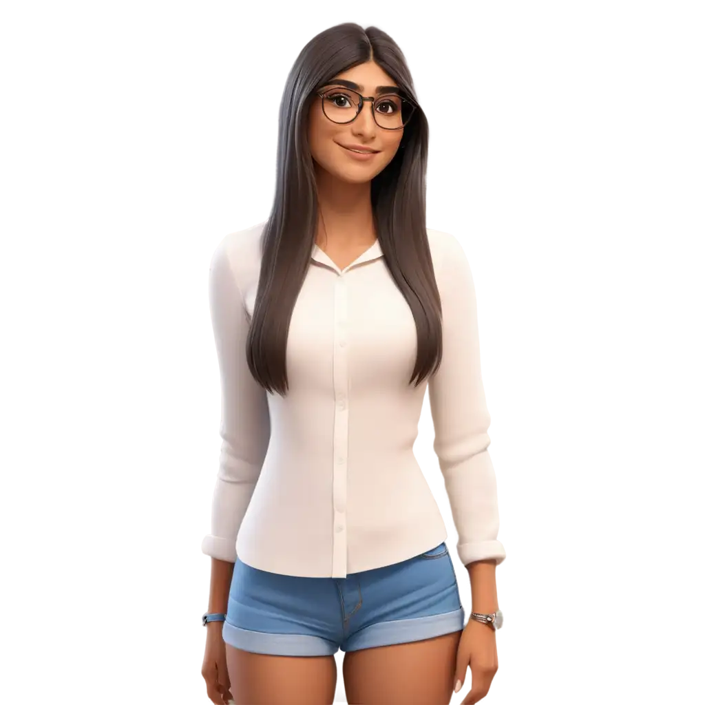 sexy mia khalifa 3d cartoon style