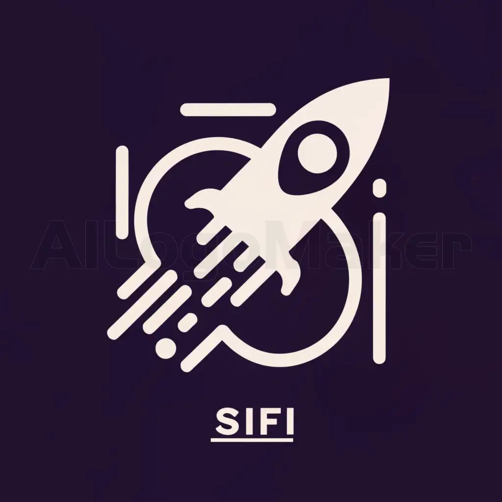 a logo design,with the text "SciFi", main symbol:Spaceship
,Moderate,be used in Technology industry,clear background
