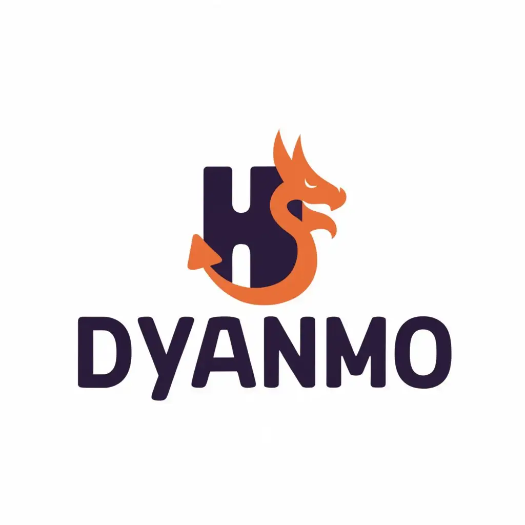 a logo design,with the text "DYANOMO", main symbol:Dragon,Moderate,be used in Internet industry,clear background