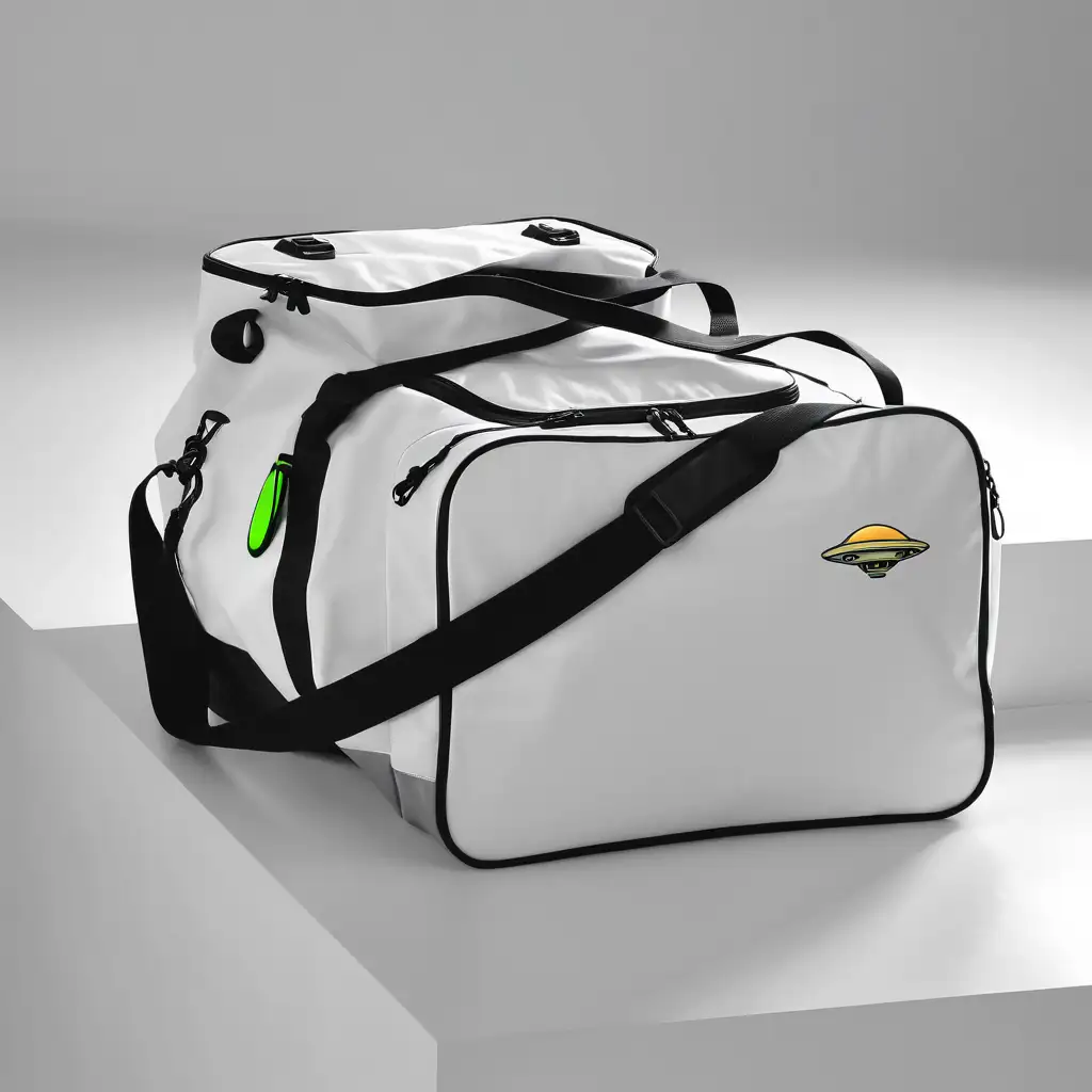 Colorful Sportbag with UFO Design High Detail Image