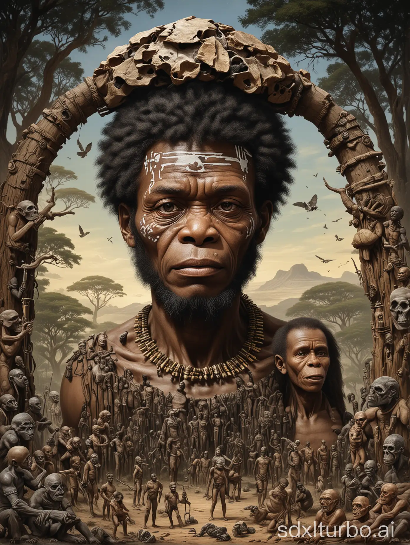 homo naledi and brother homosapiens depicted by isaac asimov