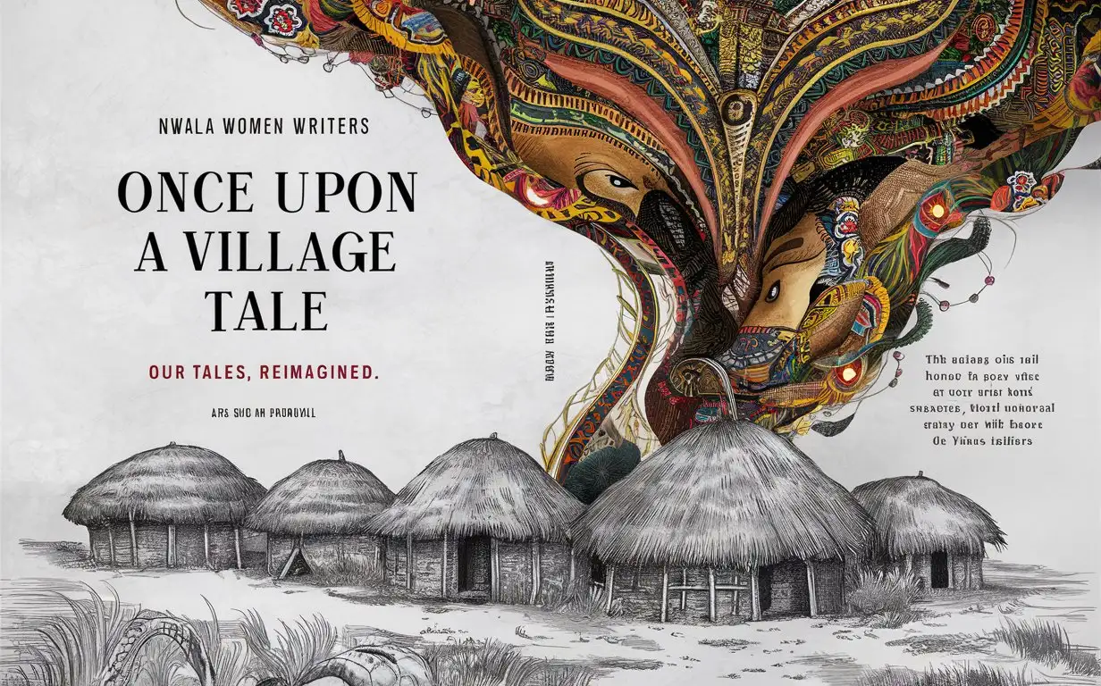 Illustrated African Mythology Book Cover Once Upon A Village Tale by Nwala Women Writers