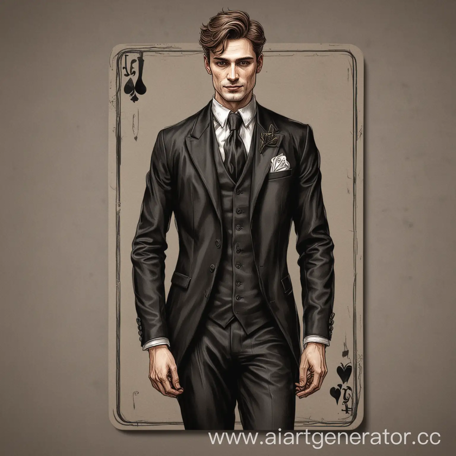 Jack-Playing-Card-Elegant-Groom-in-Black-Suit