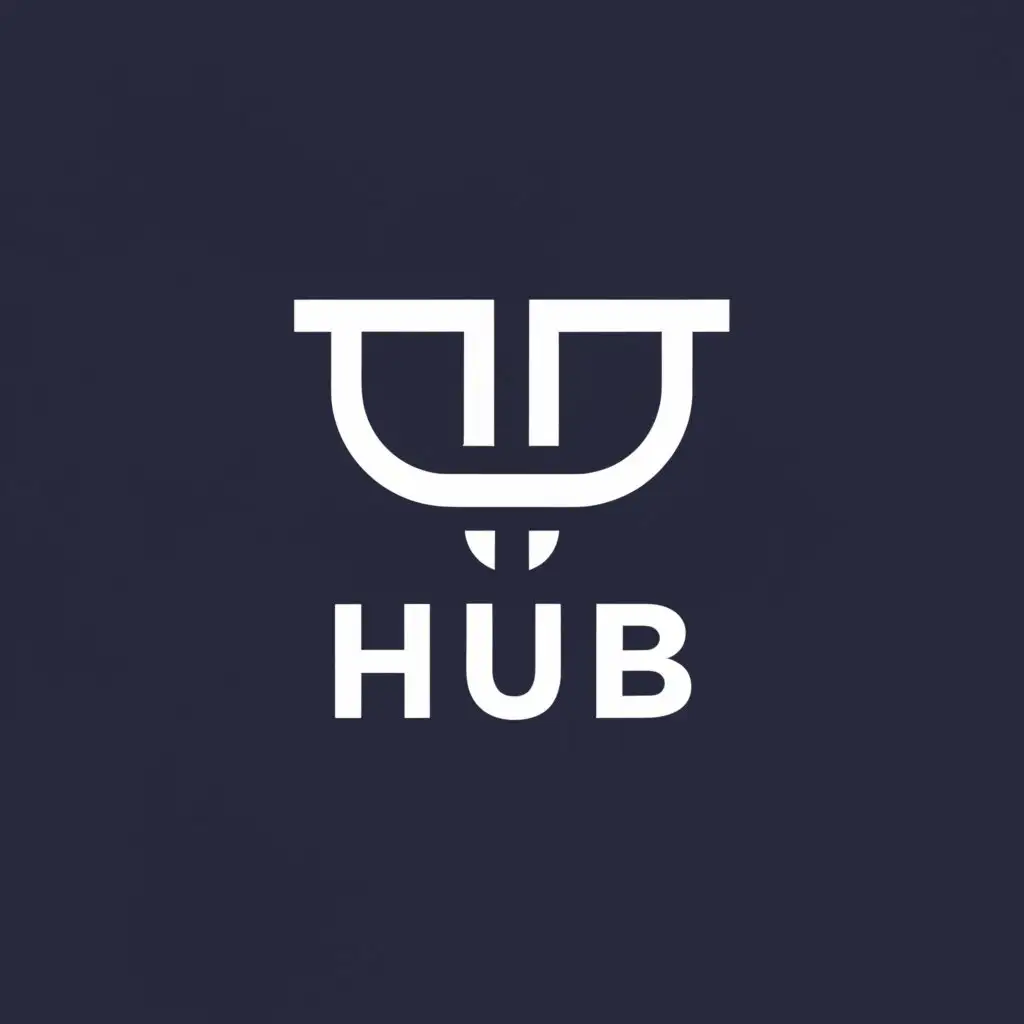 a logo design,with the text "HUB", main symbol:H,Moderate,be used in Technology industry,clear background